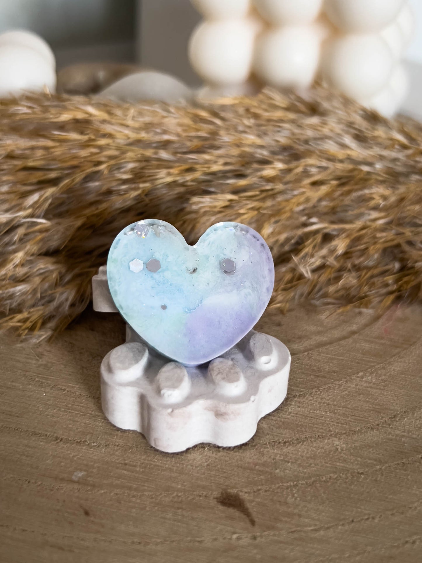 Herz Form Hundemarke Pastell Farben 7