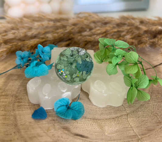 Mint Grün Blüten 5 Blue