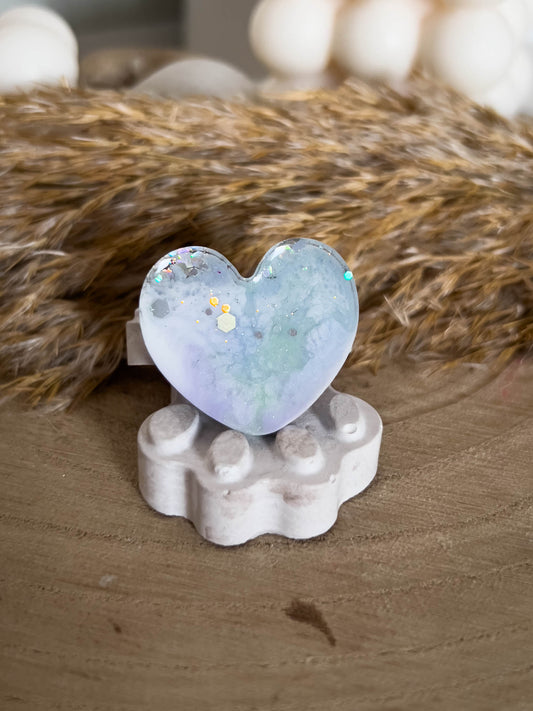 Herz Form Hundemarke Pastel farben 1