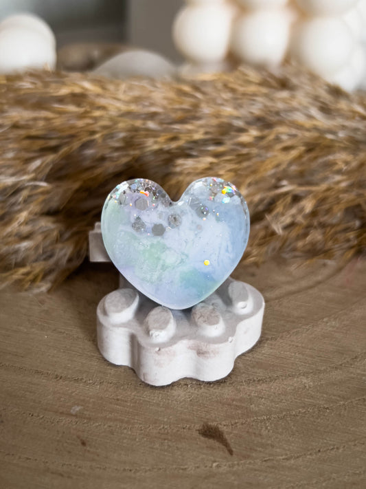 Herz Form Hundemarke Pastell Farben 2